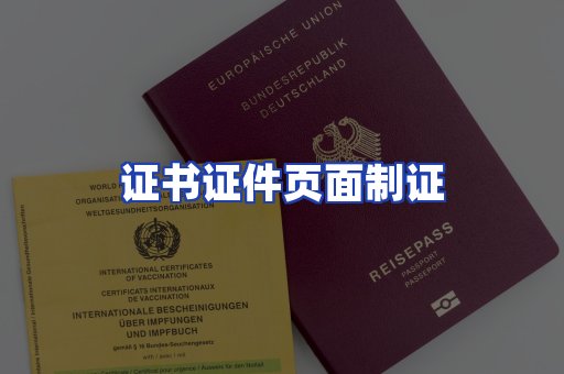 证书证件页面制证